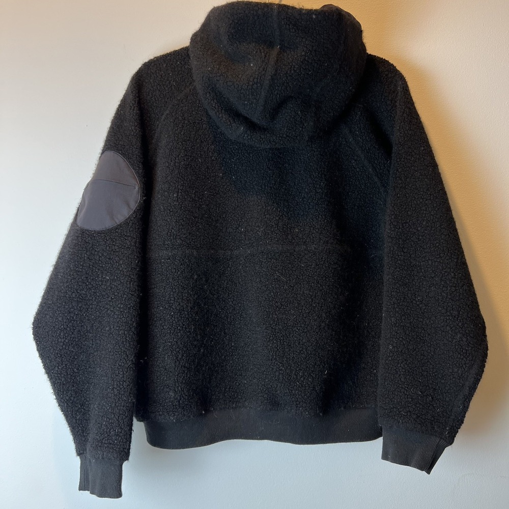 Women's Outdoor Voices Fleece 1/2 Zip Hoodie Size Medium Black - Picture 3 of 8